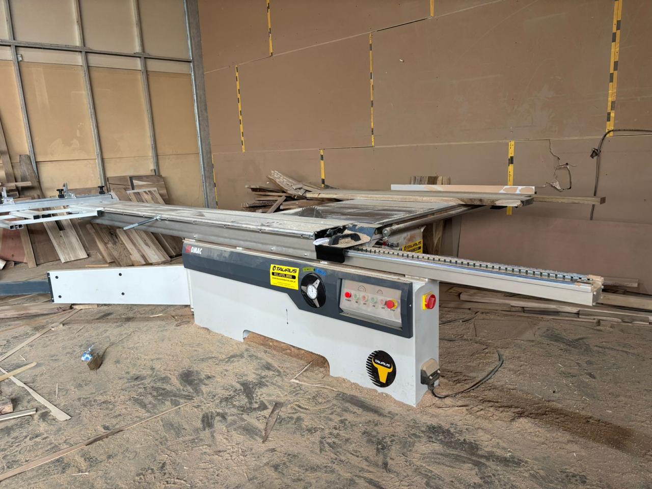 Panel saw for woodworking at the factory